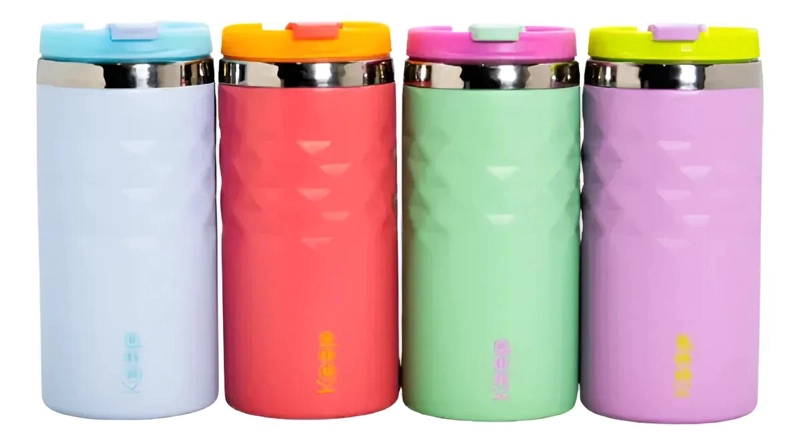 VASO METALICO DE DOBLE PARED CON CAPACIDAD DE 350 ML PARA BEBIDAS - 5