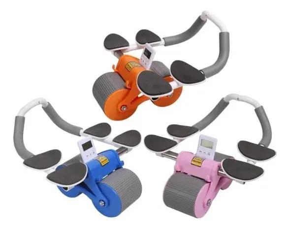 RODILLO ABDOMINAL CON 4 SOPORTES Y REBOTE AUTOMATICO PARA FITNESS - 1