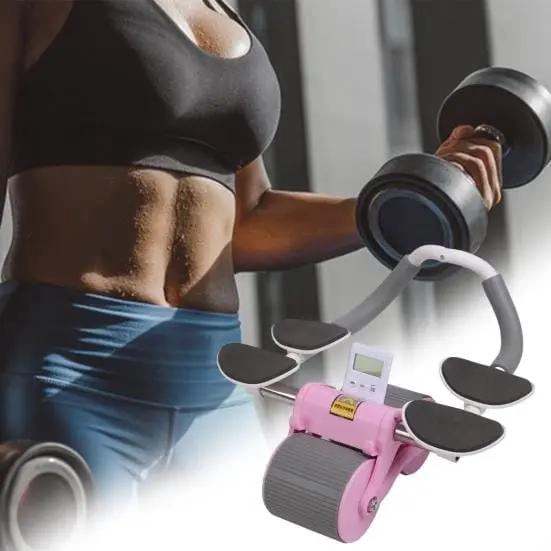 RODILLO ABDOMINAL CON 4 SOPORTES Y REBOTE AUTOMATICO PARA FITNESS - 2