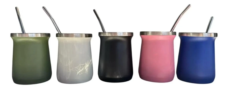 TERMO PARA AGUA FRIO Y CALOR 1.3 LITROS CON MATE Y BOMBILLA - 3