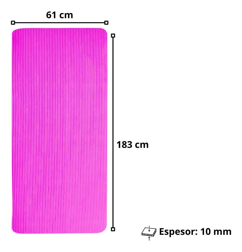 ALFOMBRA DE YOGA CON ESPESOR EXTRA DE 10 MM PARA MAYOR COMODIDAD - 2