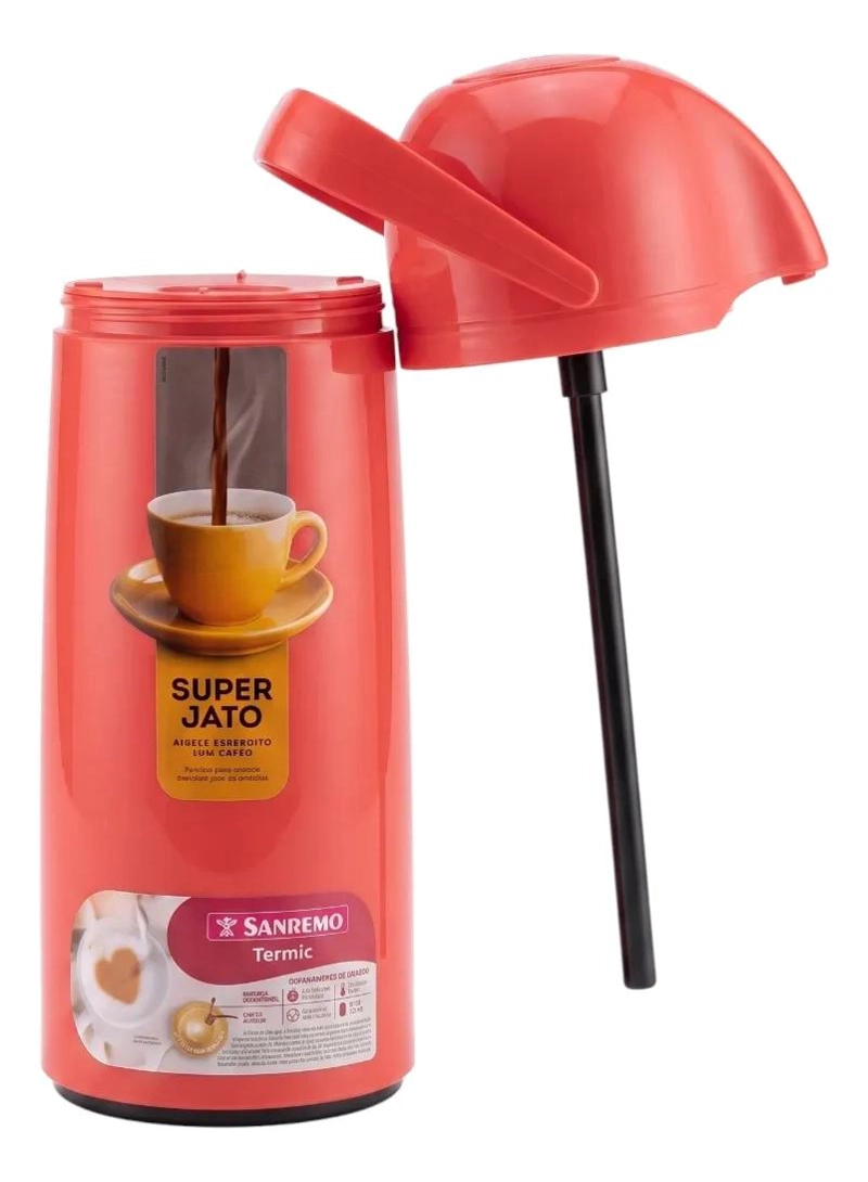 TERMO CON SIFON PARA BOMBEO DE AGUA CALIENTE Y CAFE  1000ML - 4