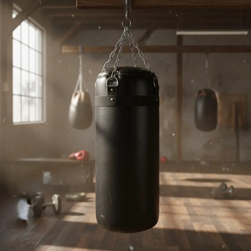 SACO DE BOXEO DE 70 CM CON RELLENO DE ASERRIN PARA ENTRENAMIENTO - 1