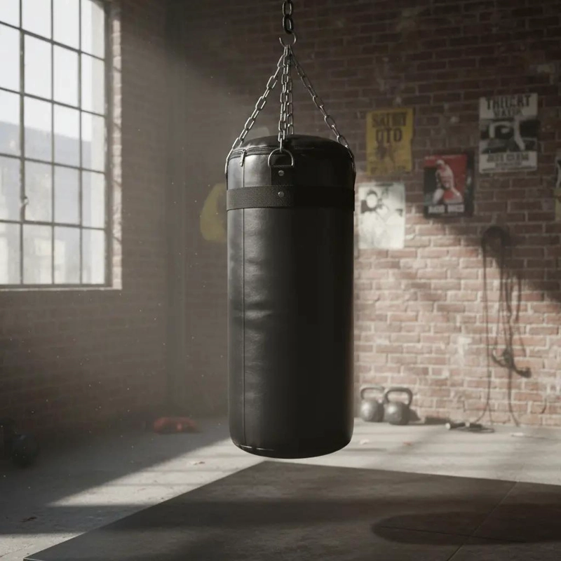 SACO DE BOXEO DE 70 CM CON RELLENO DE ASERRIN PARA ENTRENAMIENTO - 2