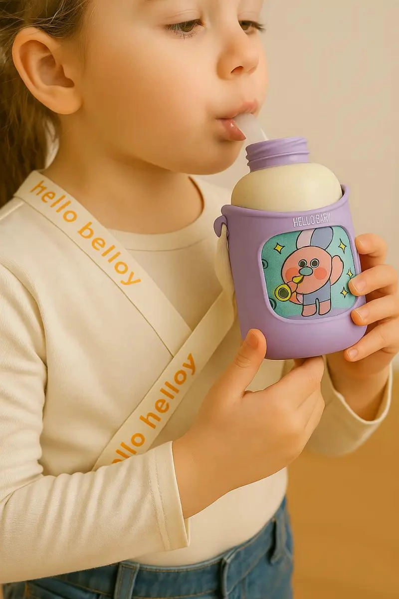 TERMO BOTELLA CON FUNDA DE SILICONA Y CORREA DE ACERO INOXIDABLE 500 ML - 2