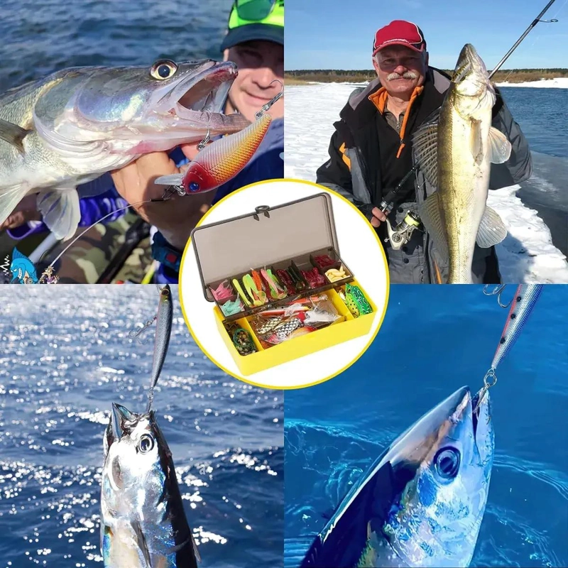 KIT COMPLETO DE SEÑUELOS DE PESCA CON 303 PIEZAS Y CAJA ORGANIZADORA - 4