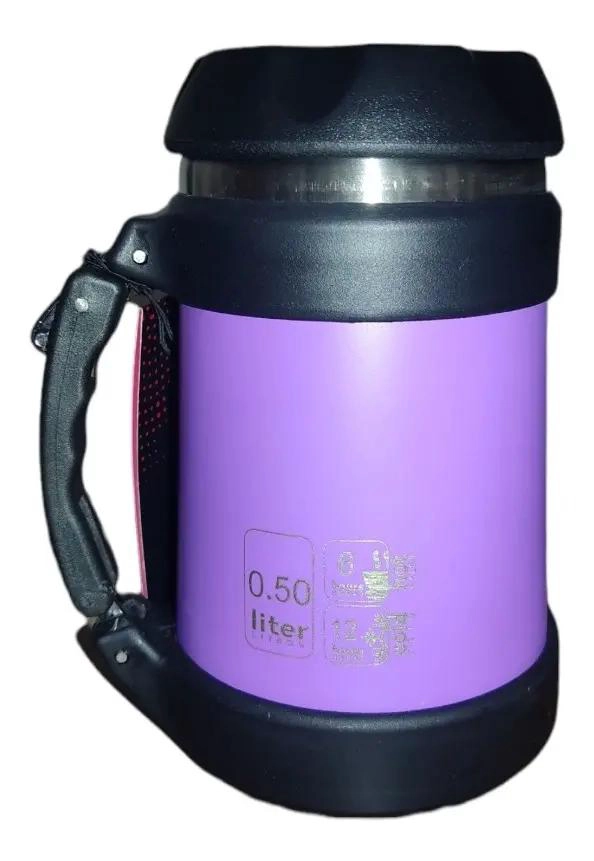TERMO PARA ALIMENTOS DE ACERO INOXIDABLE 500 ML CON AISLAMIENTO TE RMICO - 1