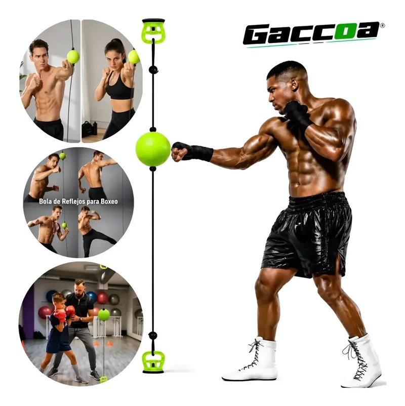 PELOTA DE ENTRENAMIENTO CON VENTOSA PARA MEJORAR REFLEJOS EN BOXEO - 1
