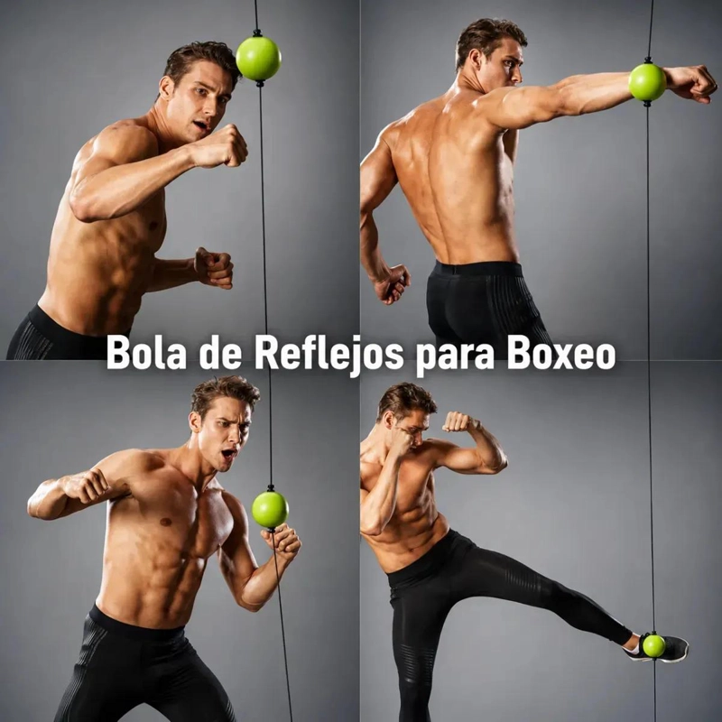 PELOTA DE ENTRENAMIENTO CON VENTOSA PARA MEJORAR REFLEJOS EN BOXEO - 2