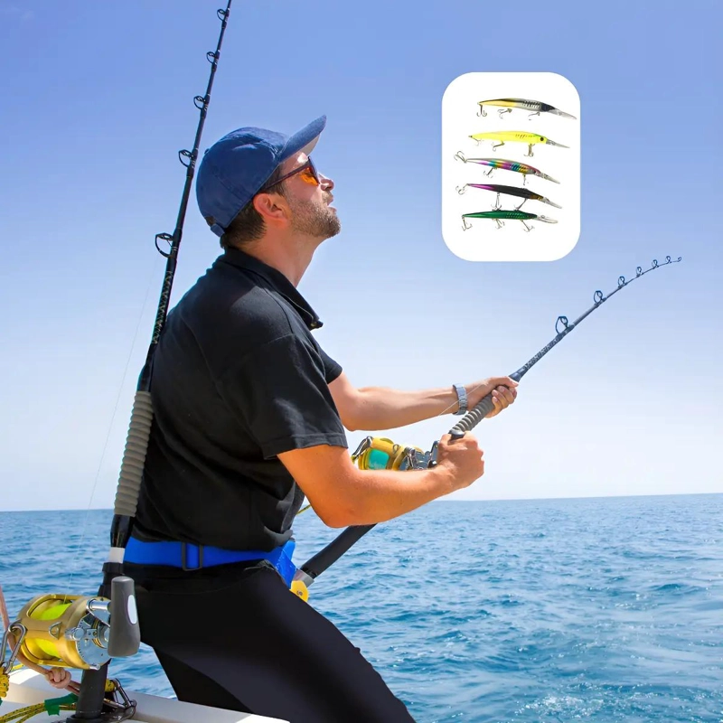 SEÑUELOS PARA PESCA MULTICOLOR DE 12 CM Y 12.5 G PARA LENGUADO - 2