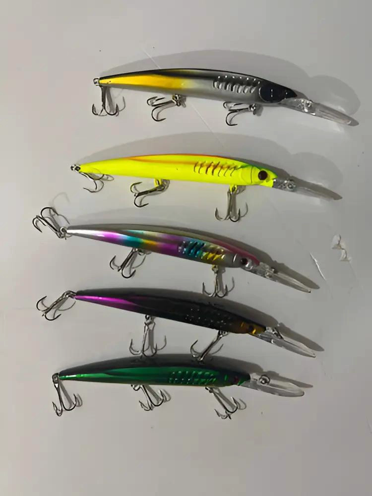 SEÑUELOS PARA PESCA MULTICOLOR DE 12 CM Y 12.5 G PARA LENGUADO - 4