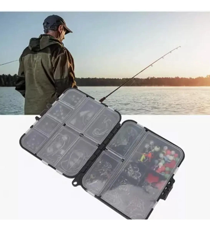 KIT COMPLETO DE 257 ACCESORIOS PARA PESCA CON CAJA ORGANIZADORA - 2