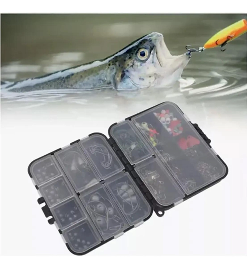 KIT COMPLETO DE 257 ACCESORIOS PARA PESCA CON CAJA ORGANIZADORA - 5