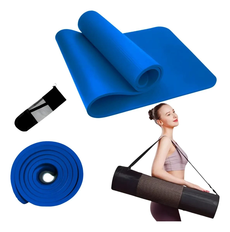 ALFOMBRA DE YOGA GRUESA DE 10MM CON BOLSO PARA TRANSPORTE - 1