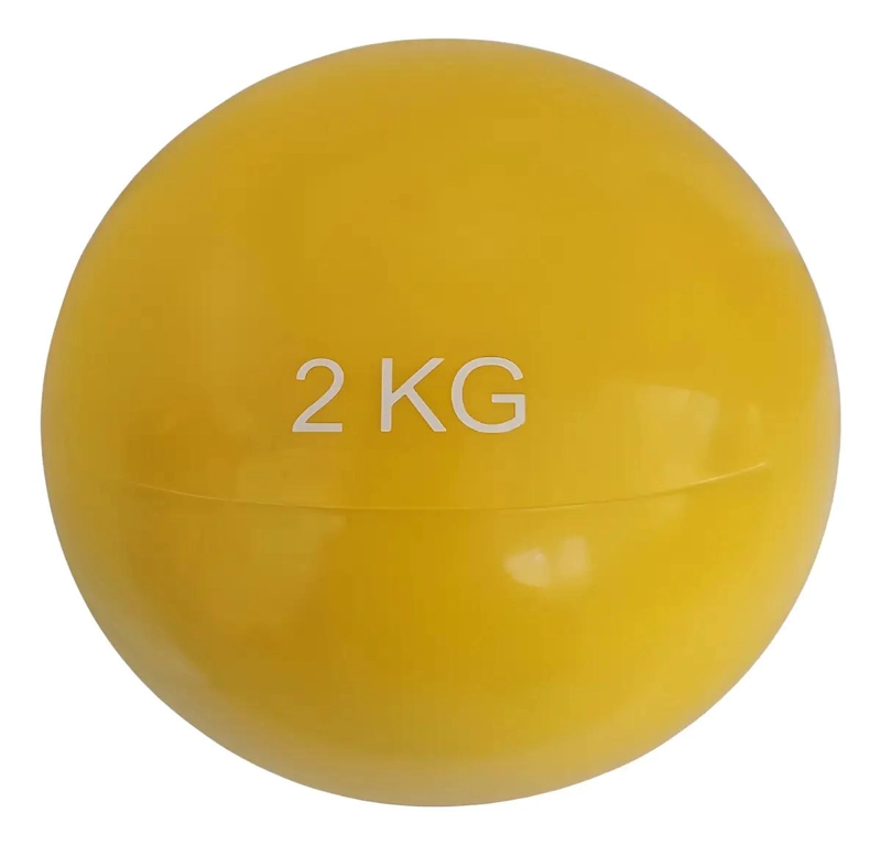 BALON MEDICINAL DE SILICONA 2 KILOS COLOR AMARILLO SIN REBOTE - 1