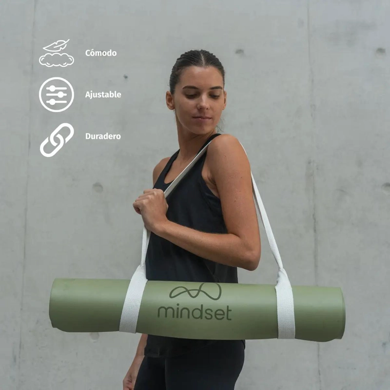CORREA PARA TRANSPORTAR MAT DE YOGA COLOR BLANCO RESISTENTE Y COMODA - 3