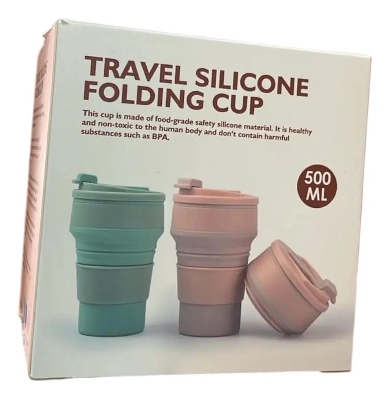 VASO PLEGABLE DE SILICONA PARA BEBIDAS FRIAS Y CALIENTES - 3