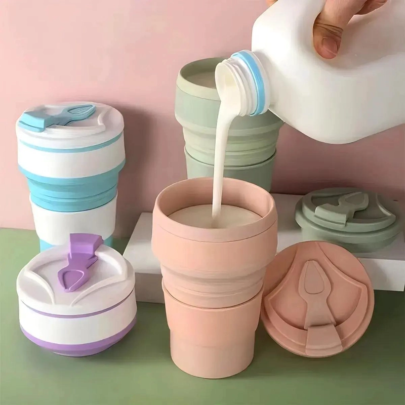 VASO PLEGABLE DE SILICONA PARA BEBIDAS FRIAS Y CALIENTES - 4