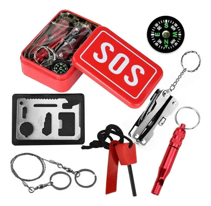 KIT COMPLETO DE ACCESORIOS PARA SUPERVIVENCIA Y EMERGENCIA EN CAMPING - 3