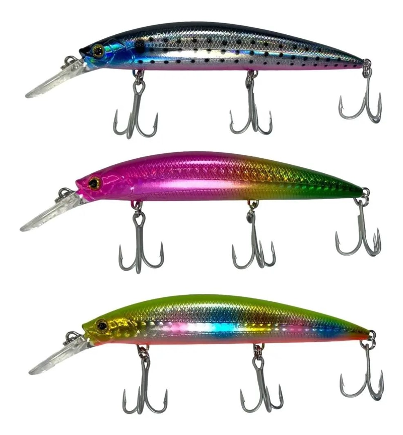 PACK DE 3 SEÑUELOS DE PESCA HUNDIDOS DE 39 GRAMOS Y 11 CM - 1