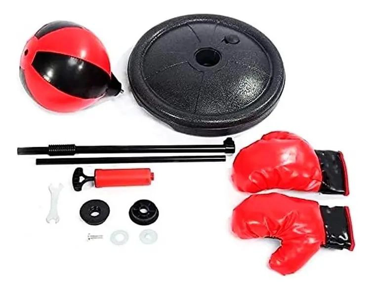 SET DE BOXEO CON PUNCHING BALL PARA NIÑOS CON ALTURA AJUSTABLE - 4