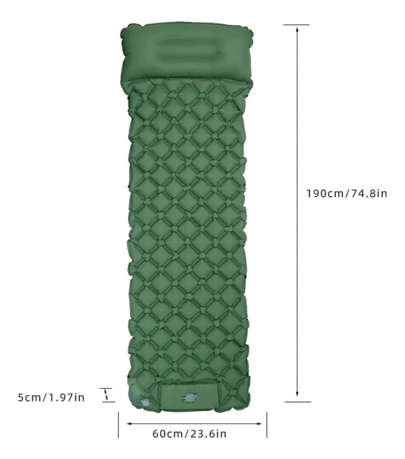 COLCHONETA INFLABLE PLEGABLE INDIVIDUAL PARA CAMPING Y VIAJES - 2