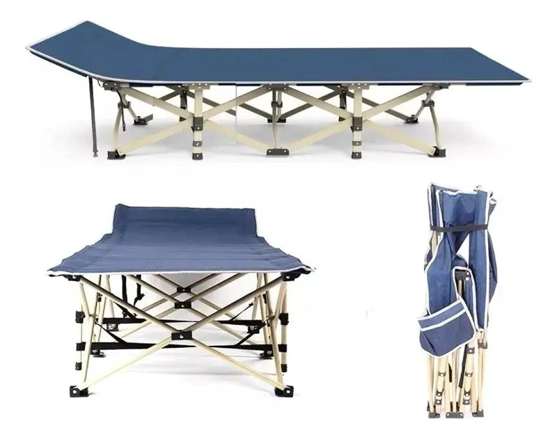 CATRE PLEGABLE PARA CAMPING CAMA PORTATIL RESISTENTE Y COMODO - 4
