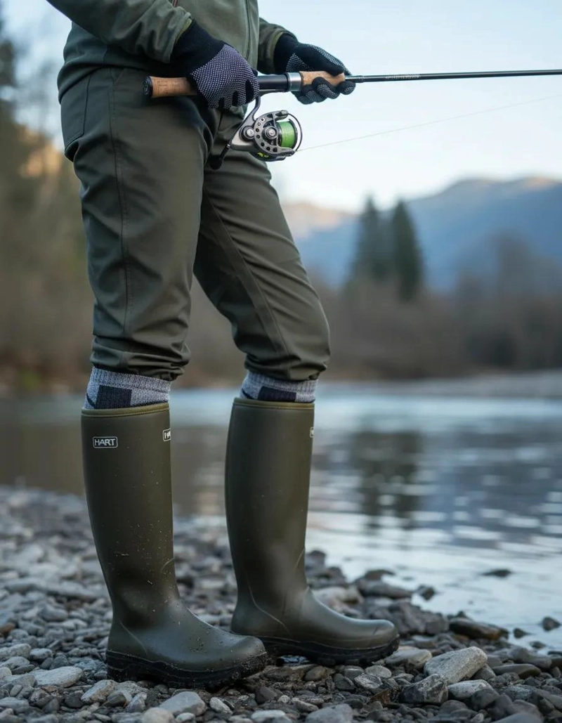 BOTA IMPERMEABLE PARA PESCA Y CAZA CON CALCETA TE RMICA Y GUANTE - 2