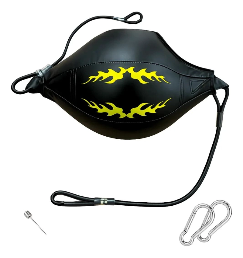 PERA DE BOXEO DEPORTIVA EN CUERO SINTE TICO NEGRO PARA ENTRENAMIENTO - 1