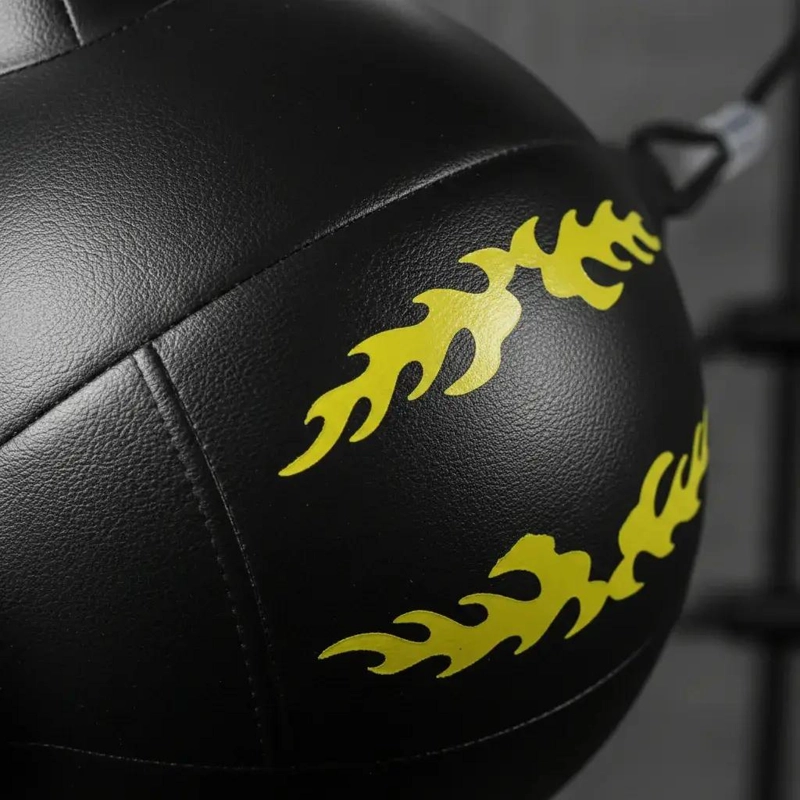 PERA DE BOXEO DEPORTIVA EN CUERO SINTE TICO NEGRO PARA ENTRENAMIENTO - 5