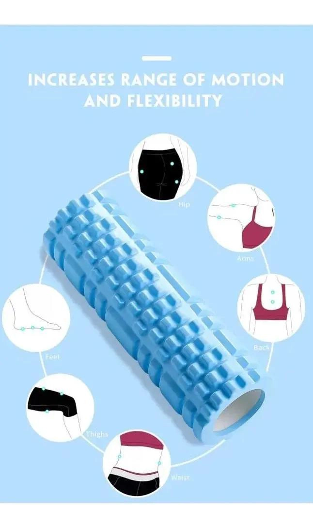 RODILLO DE ESPUMA PARA MASAJE MUSCULAR Y EJERCICIOS DE YOGA Y PILATES - 3