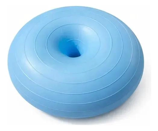 BOLA AUXILIAR PARA YOGA Y PILATES EN FORMA DE ROSQUILLA COLOR AZUL - 1