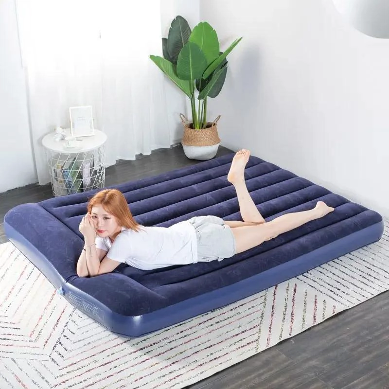 COLCHON INFLABLE DOBLE PLUS PARA CAMPING CON ALMOHADAS INTEGRADAS Y INFLADOR - 2