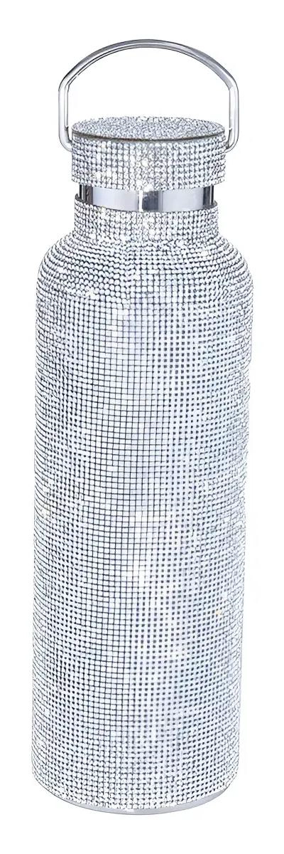 BOTELLA TE RMICA PORTATIL CON DISEÑO DE DIAMANTES DE 500 ML - 1