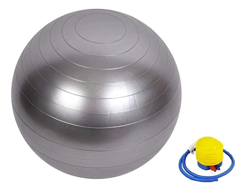 PELOTA DE PILATES DE 55 CM CON INFLADOR Y MATERIAL RESISTENTE - 1