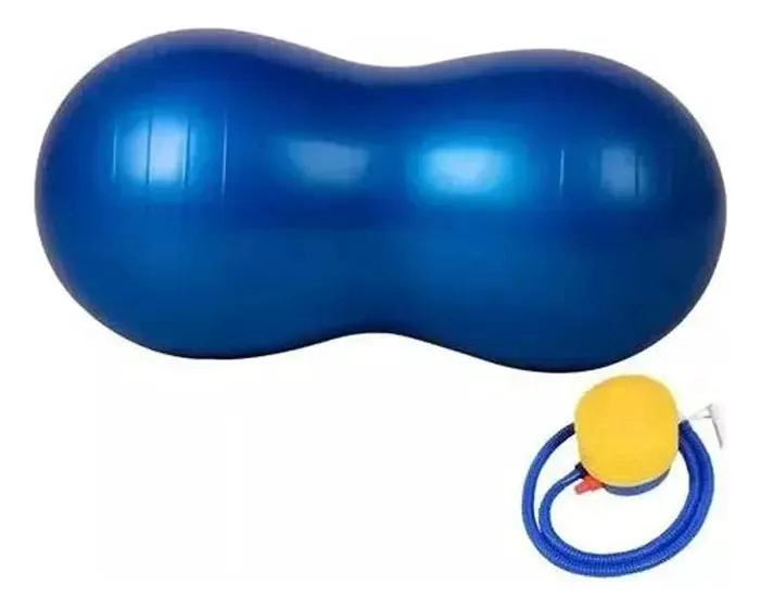 BALON OVALADO PARA PILATES Y YOGA 90X45 CM COLOR AZUL - 3