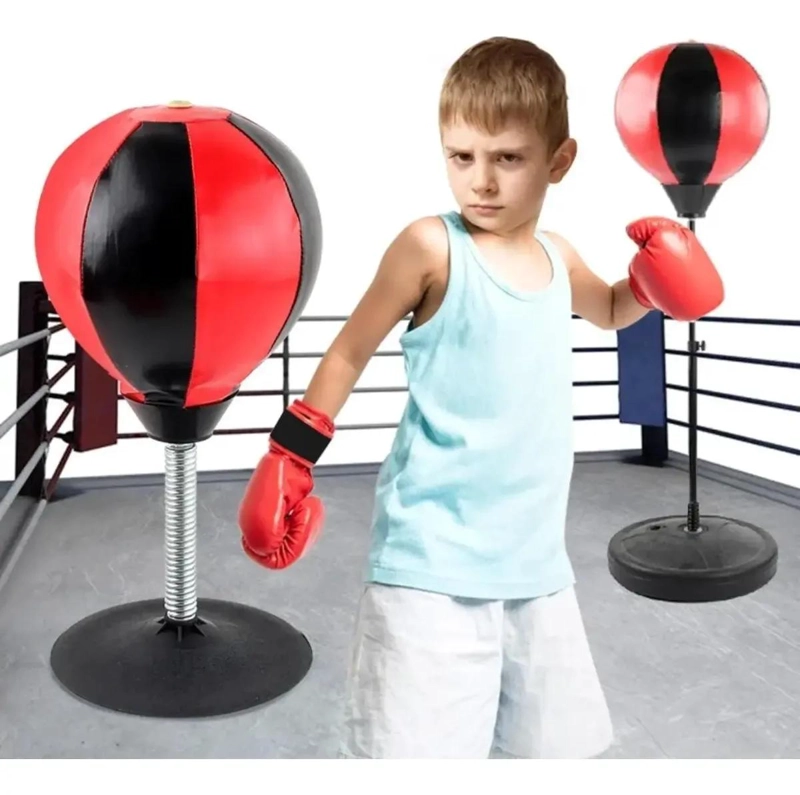 SET DE BOXEO CON GUANTES Y PELOTA DE ENTRENAMIENTO AJUSTABLE PARA NIÑOS - 3