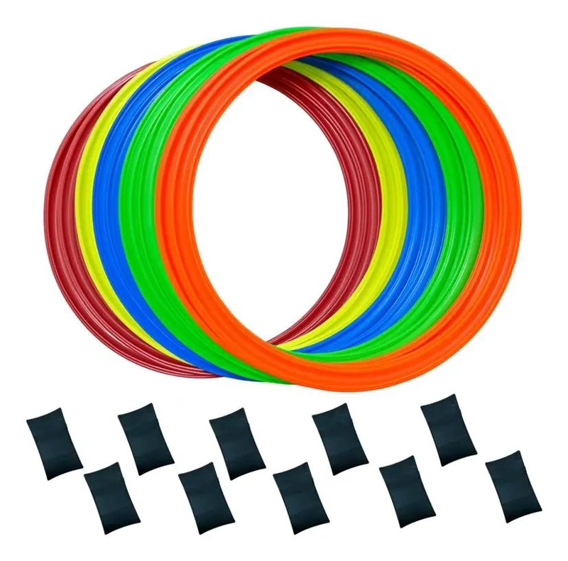 SET DE 10 AROS DE AGILIDAD DE 30 CM PARA ENTRENAMIENTO DEPORTIVO - 1
