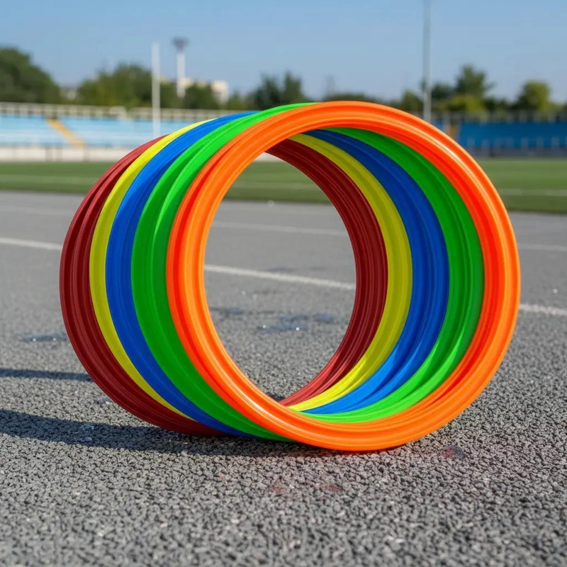 SET DE 10 AROS DE AGILIDAD DE 30 CM PARA ENTRENAMIENTO DEPORTIVO - 2