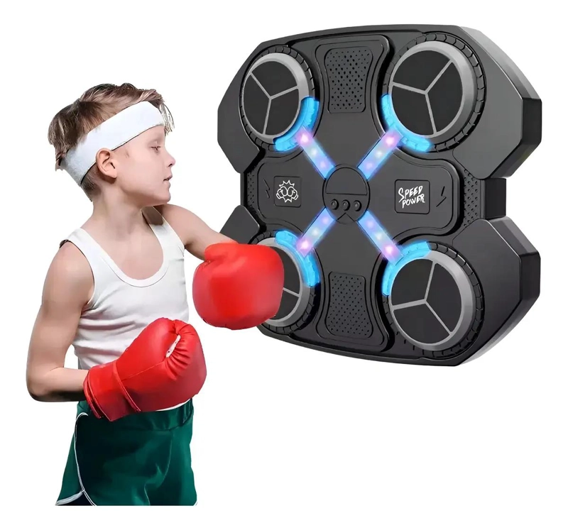 MAQUINA DE BOXEO CON MUSICA Y CONEXION BLUETOOTH PARA NIÑOS CON GUANTES - 1