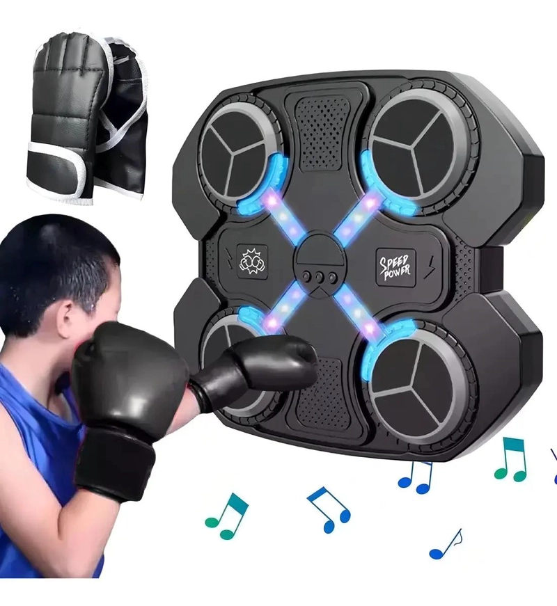MAQUINA DE BOXEO CON MUSICA Y CONEXION BLUETOOTH PARA NIÑOS CON GUANTES - 3