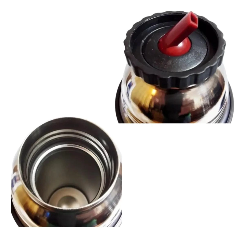 TERMO DE ACERO INOXIDABLE CON CAPACIDAD DE 1 LITRO COLOR AZUL - 1