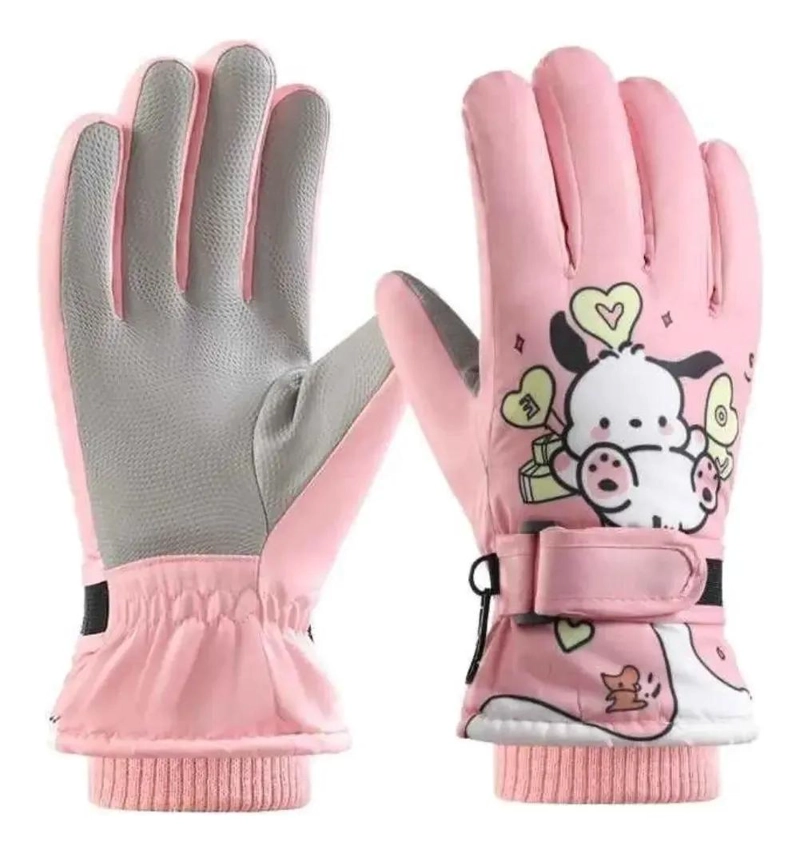 GUANTES IMPERMEABLES PARA NIÑA CON FORRO POLAR PARA NIEVE - 2