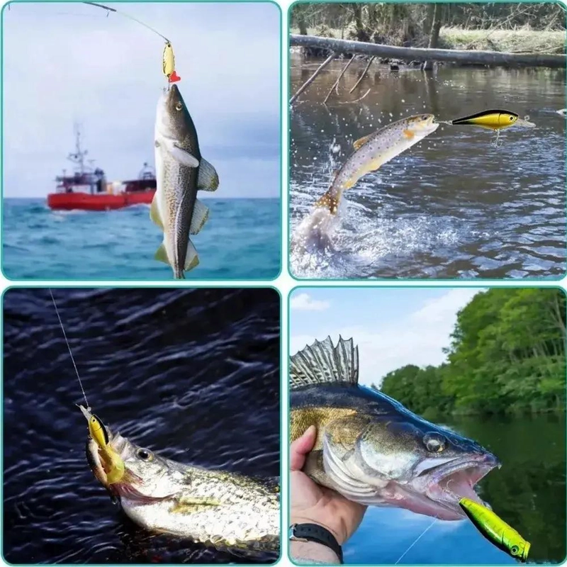 SET DE 127 SEÑUELOS VARIADOS PARA PESCA EN RIO CON ACCESORIOS - 2
