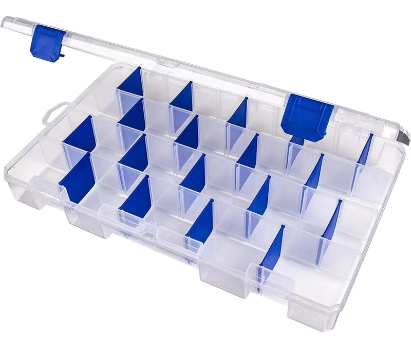 CAJA ORGANIZADORA PARA SEÑUELOS CON 36 COMPARTIMENTOS Y SEPARADORES AJUSTABLES - 1
