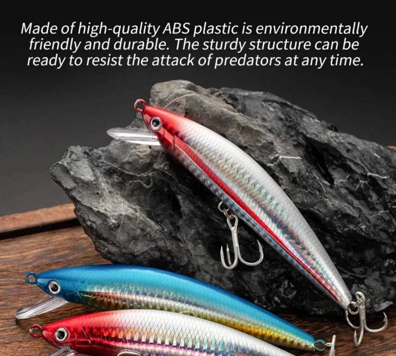 PACK DE 3 SEÑUELOS HUNDIBLES PARA PESCA DE CORVINA DE 13 CM Y 40 G - 3