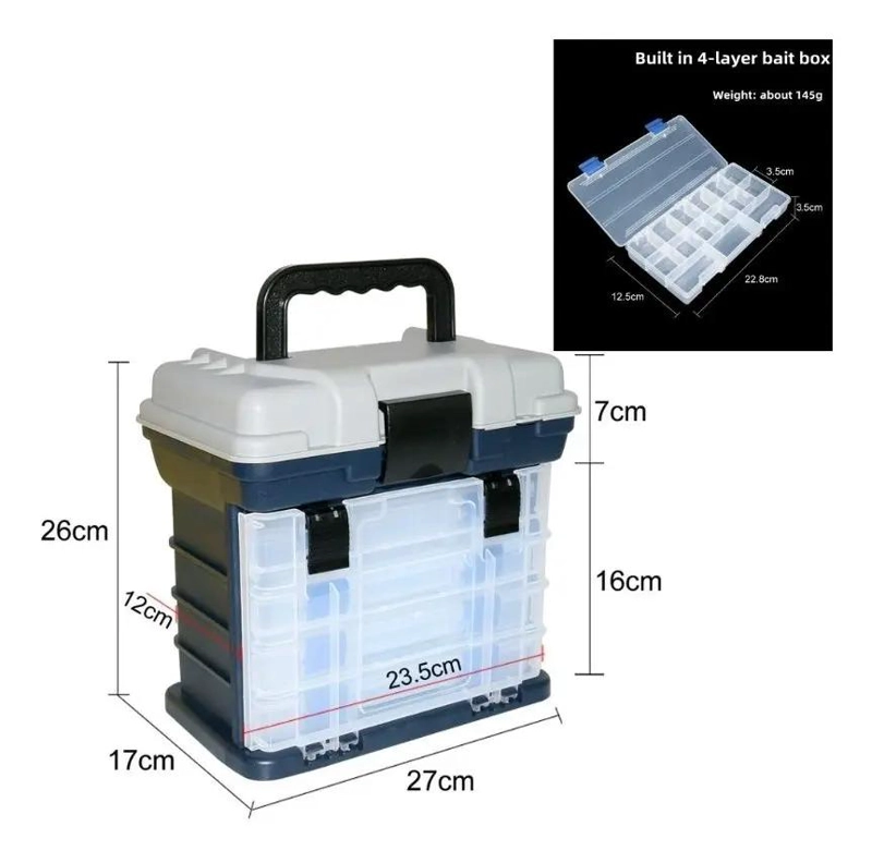 CAJA ORGANIZADORA GRANDE PARA SEÑUELOS Y HERRAMIENTAS DE PESCA - 2