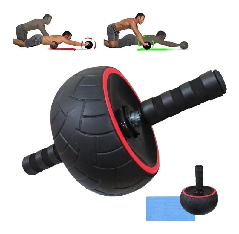 RUEDA PARA ENTRENAMIENTO ABDOMINAL CON MINI ALFOMBRA INCLUIDA - 2