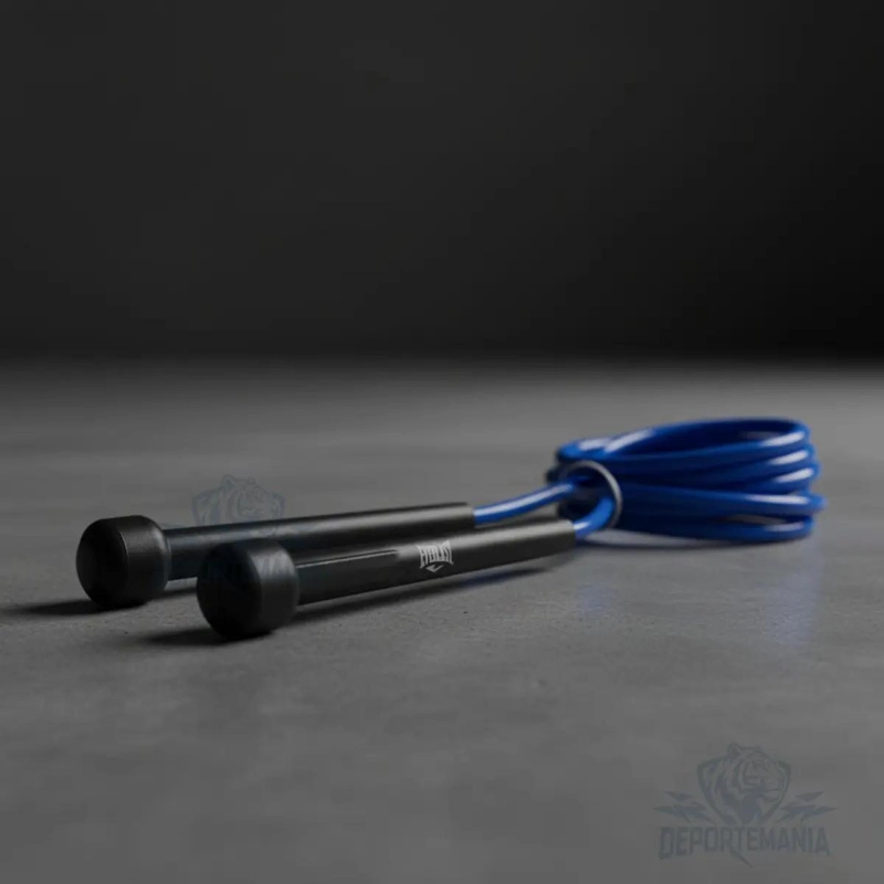 CUERDA PARA SALTAR RESISTENTE CON ASAS ERGONOMICAS EN COLOR AZUL - 2