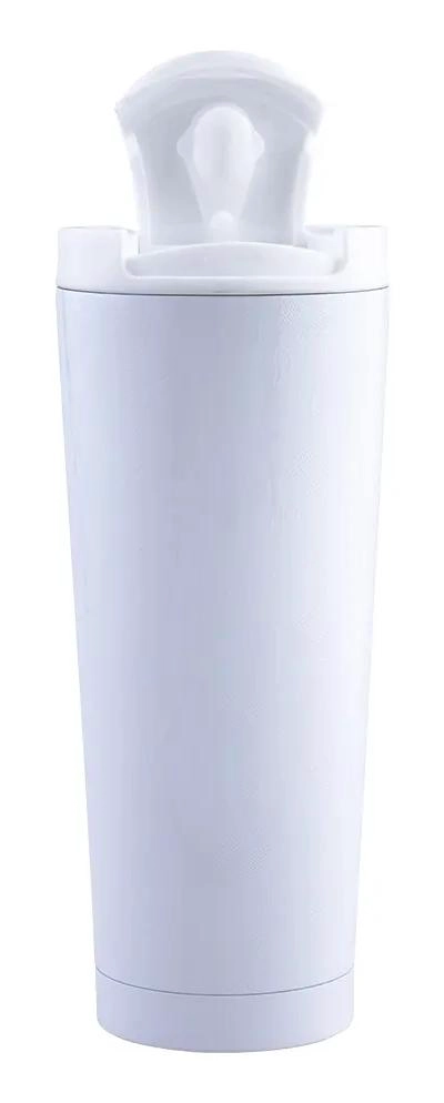 VASO TE RMICO BLANCO PARA BEBIDAS DE 400 ML CON TAPA SEGURA - 1